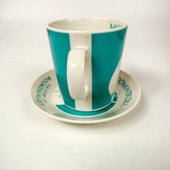 Yamaka Japan Moomintroll Teacup Saucer set Porcelain Blue Story of Moominvalley - Picture 2 of 8